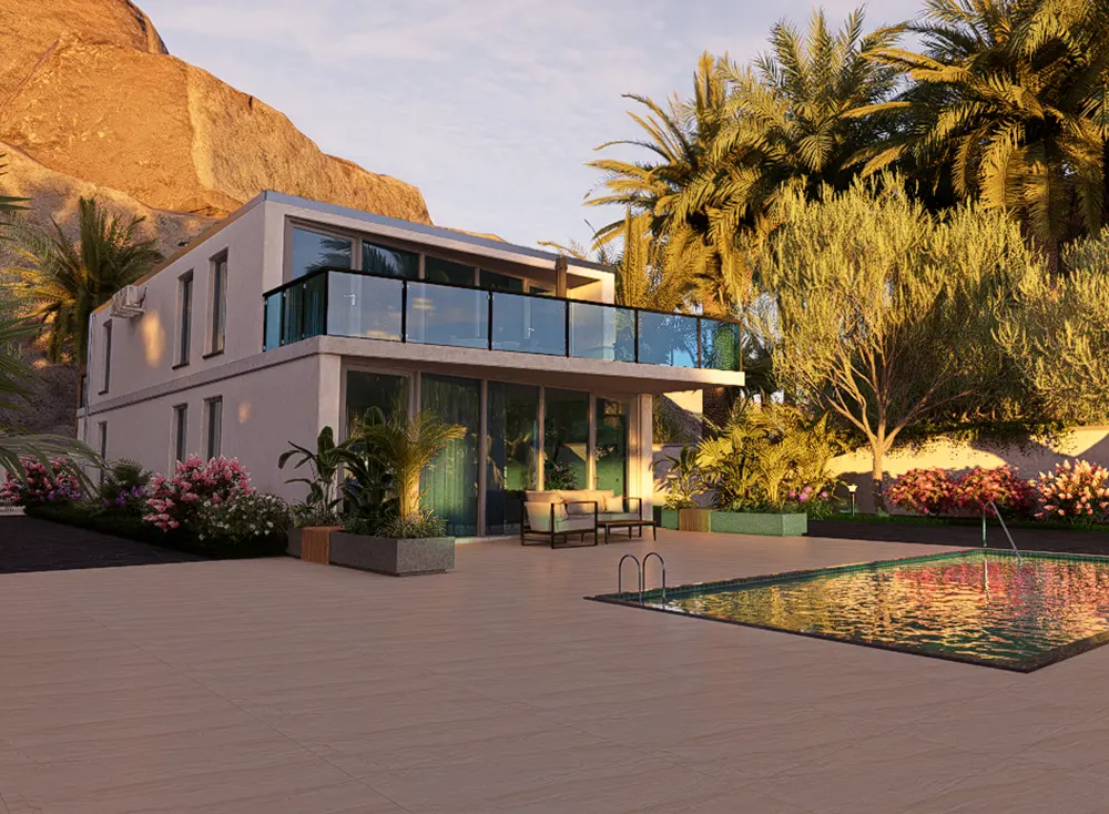 Architectuur 3D render opgebouwd in Unreal Engine