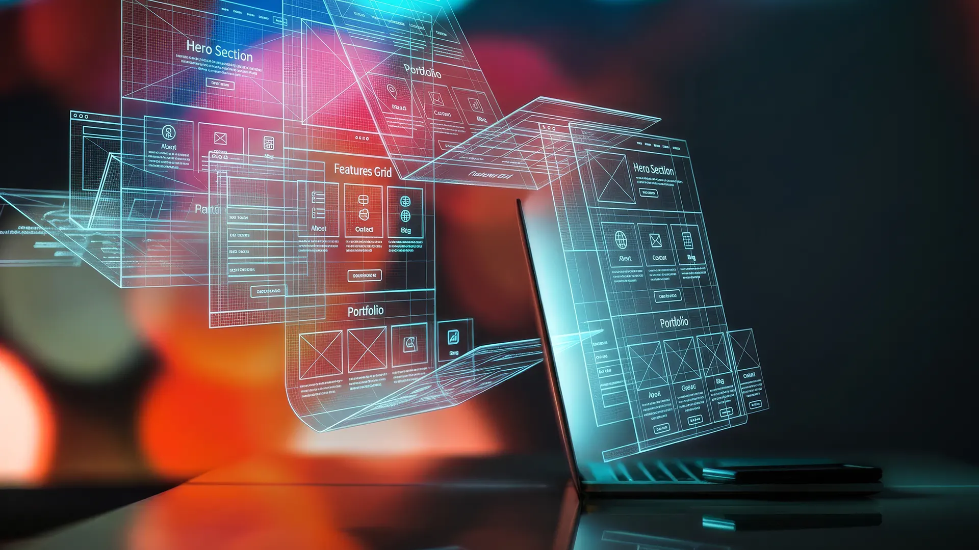 Webdesign interface voor een website uit Almere